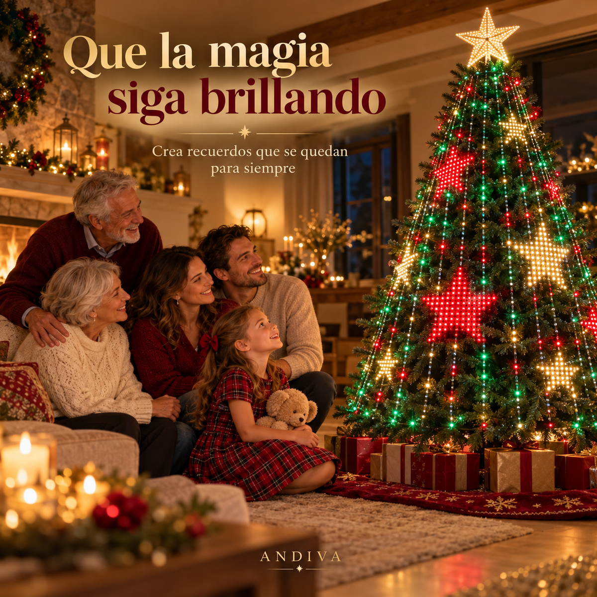 ANDIVA™ MagicTree | Luces LED para un árbol lleno de magia 🎄| 60%DCTO.