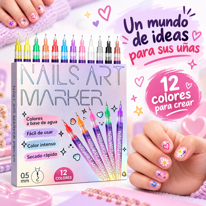 Set 12 Marcadores para Uñas niña