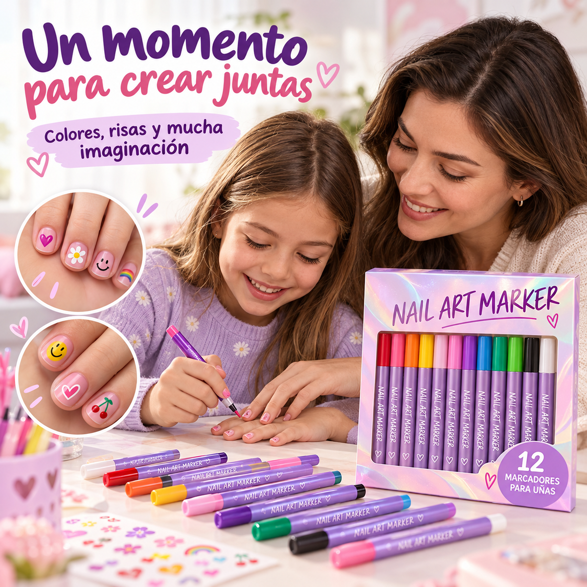 Set 12 Marcadores para Uñas niña