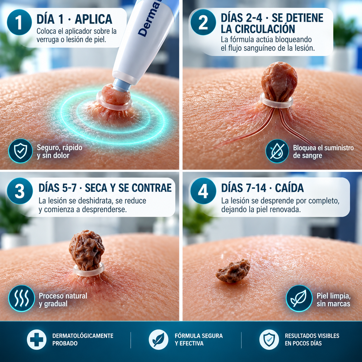 Dermly™ | Kit elimina Acrocordones sin dolor desde casa | 50% OFF