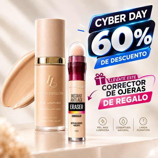 Base de Maquillaje Antiedad con SPF 50 – Se Adapta a tu Tono de Piel | OFERTA 60% OFF