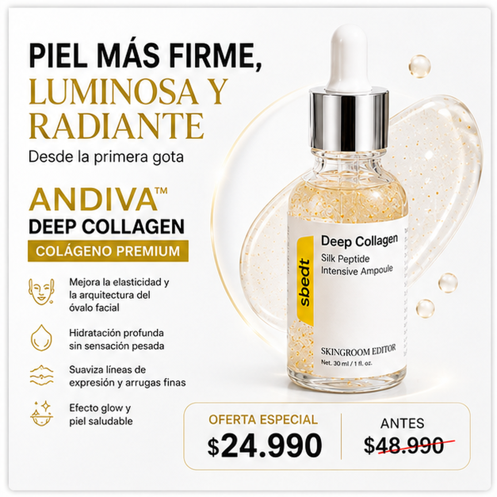ANDIVA DEEP COLLAGEN™ | COLAGENO PREMIUM 50%OFF | TU PIEL, TU MEJOR VERSION.