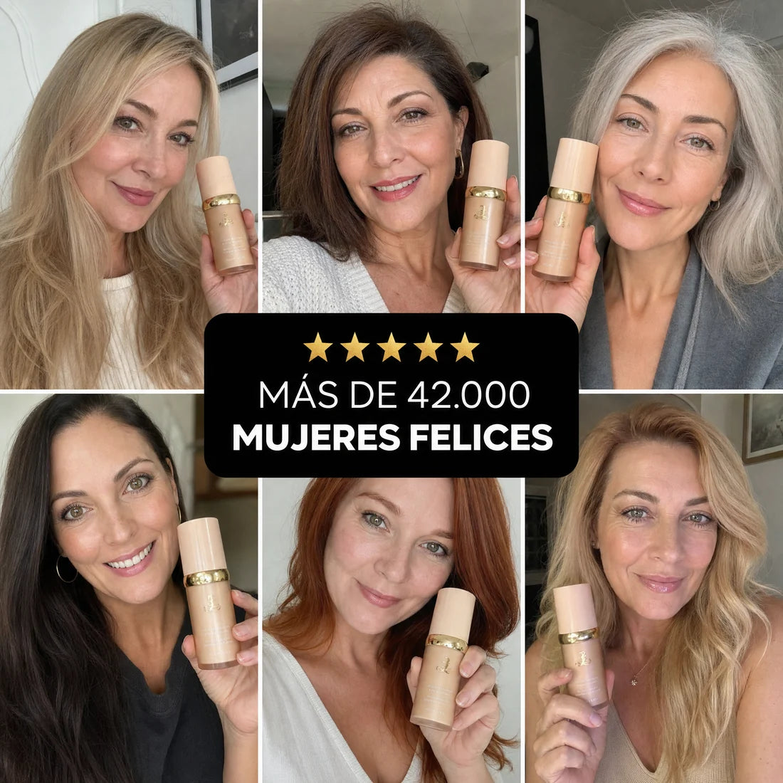 Base de Maquillaje Antiedad con SPF 50 – Se Adapta a tu Tono de Piel | OFERTA 60% OFF